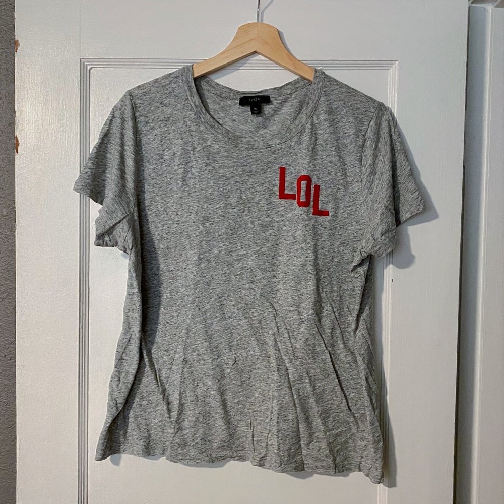 J Crew Flocked LOL T-Shirt